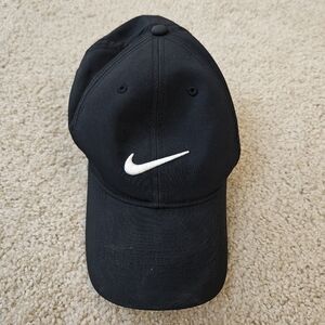 Nike Black Baseball Cap with White Logo